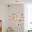 Agate Slice & Brass Chandelier
