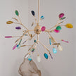 Agate Slice & Brass Chandelier