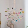 Agate Slice & Brass Chandelier