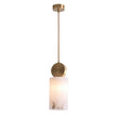 Brass Luxe Round Alabaster Pendant Light