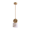 Brass Luxe Round Alabaster Pendant Light