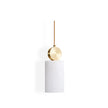 Brass Luxe Round Alabaster Pendant Light