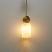 Brass Luxe Round Alabaster Pendant Light