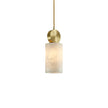 Brass Luxe Round Alabaster Pendant Light