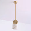 Brass Luxe Round Alabaster Pendant Light