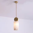 Brass Luxe Round Alabaster Pendant Light