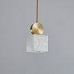 Brass Luxe Round Alabaster Pendant Light