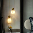 Brass Luxe Round Alabaster Pendant Light