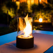 Modern Glass Cylinder Ethanol Oil Lamp