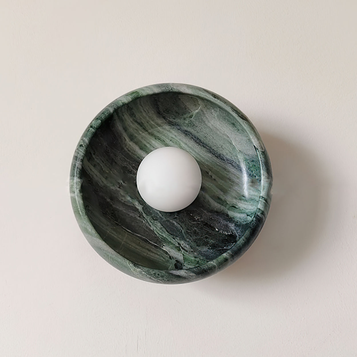 Calvrane Marble Round Wall Lamp
