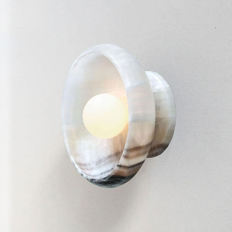 Calvrane Marble Round Wall Lamp