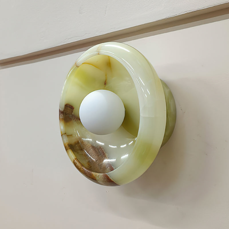 Calvrane Marble Round Wall Lamp