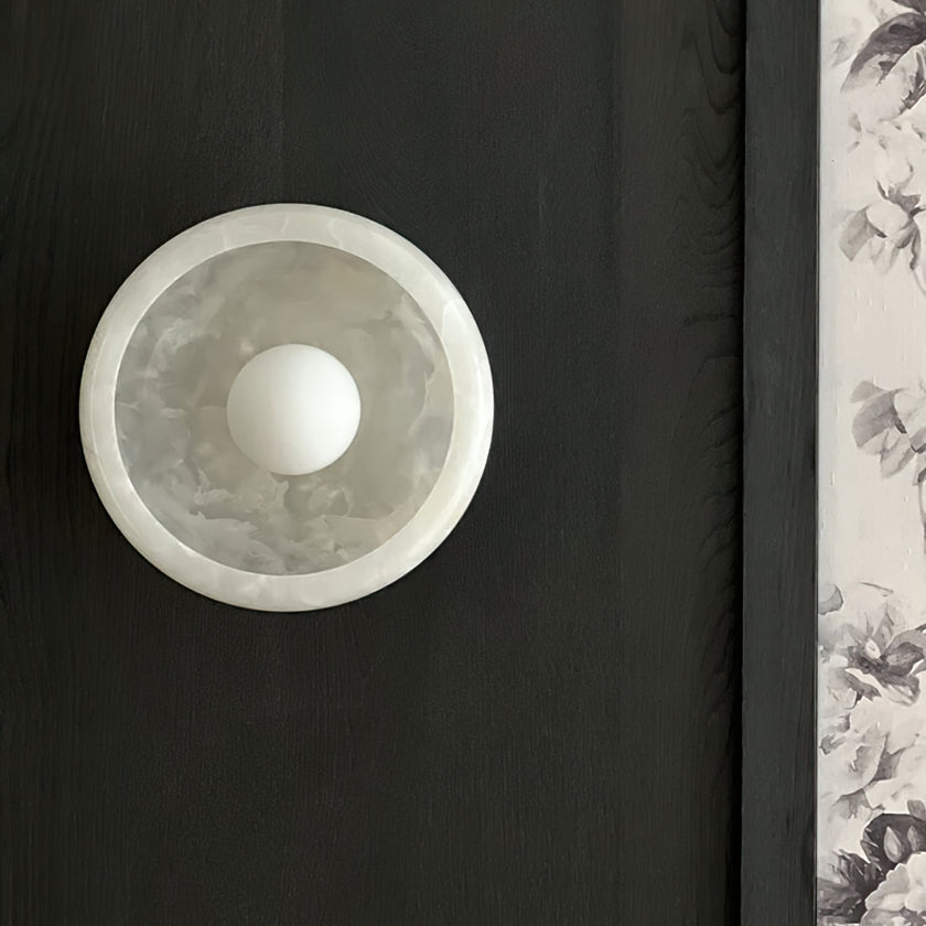 Calvrane Marble Round Wall Lamp