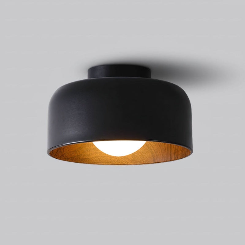 White Glass Dome Compact Ceiling Light