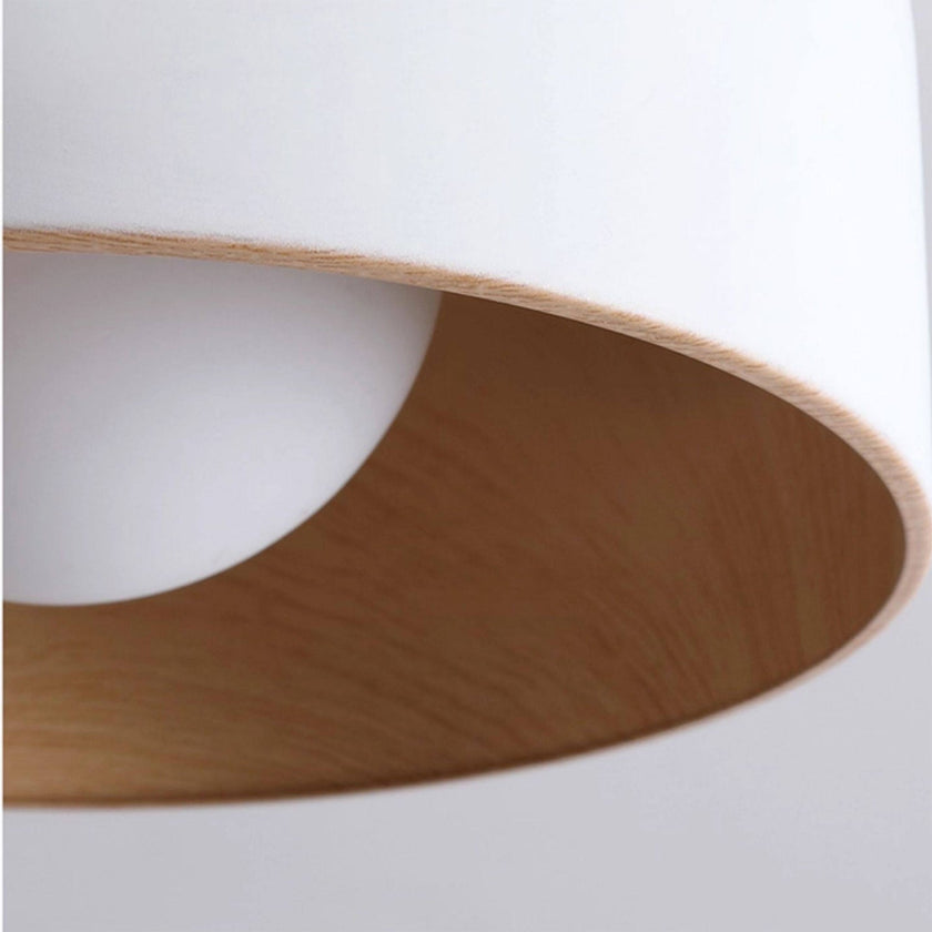White Glass Dome Compact Ceiling Light