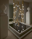 Metal Cylinder Orbit Cluster Pendant Light