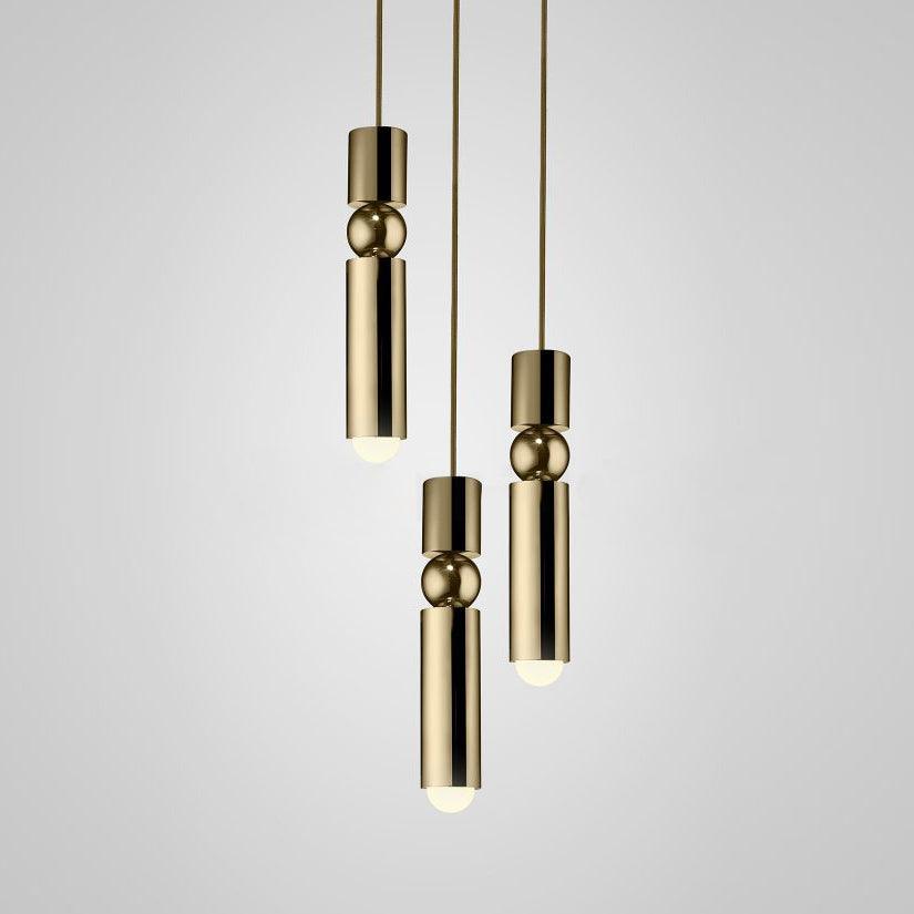 Metal Cylinder Orbit Cluster Pendant Light