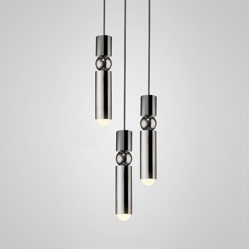 Metal Cylinder Orbit Cluster Pendant Light