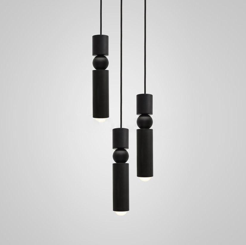 Metal Cylinder Orbit Cluster Pendant Light