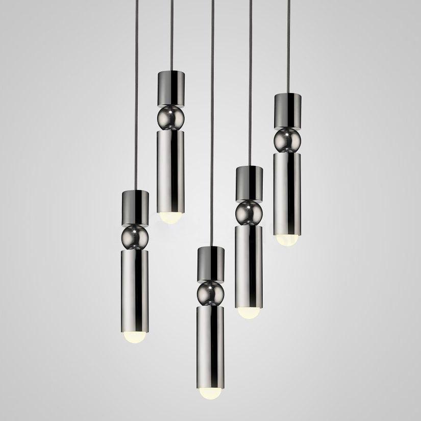 Metal Cylinder Orbit Cluster Pendant Light