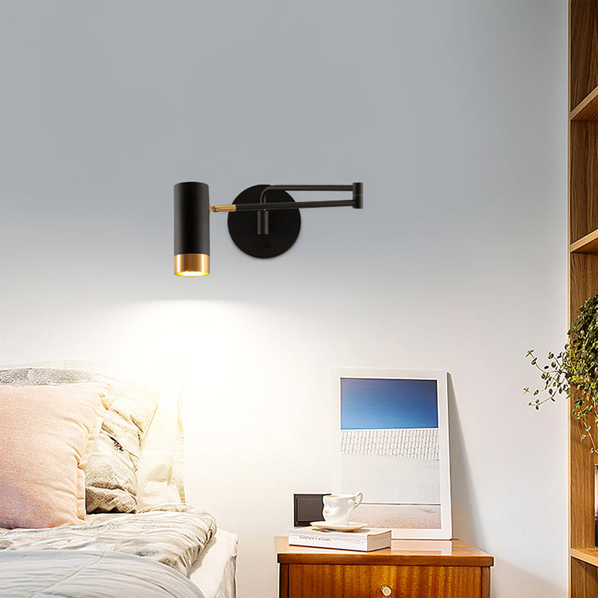 Metal Folding Twin-Arm Wall Lamp
