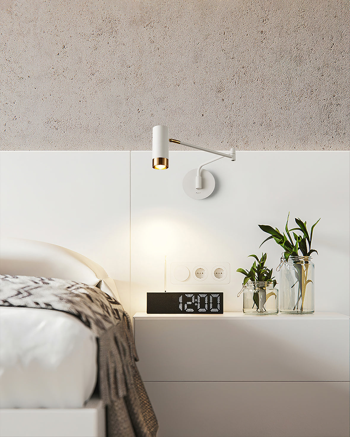 Metal Folding Twin-Arm Wall Lamp