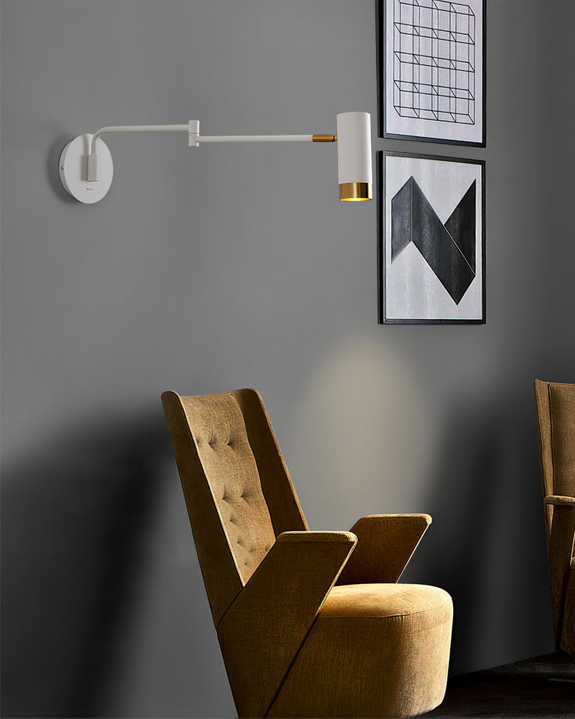 Metal Folding Twin-Arm Wall Lamp