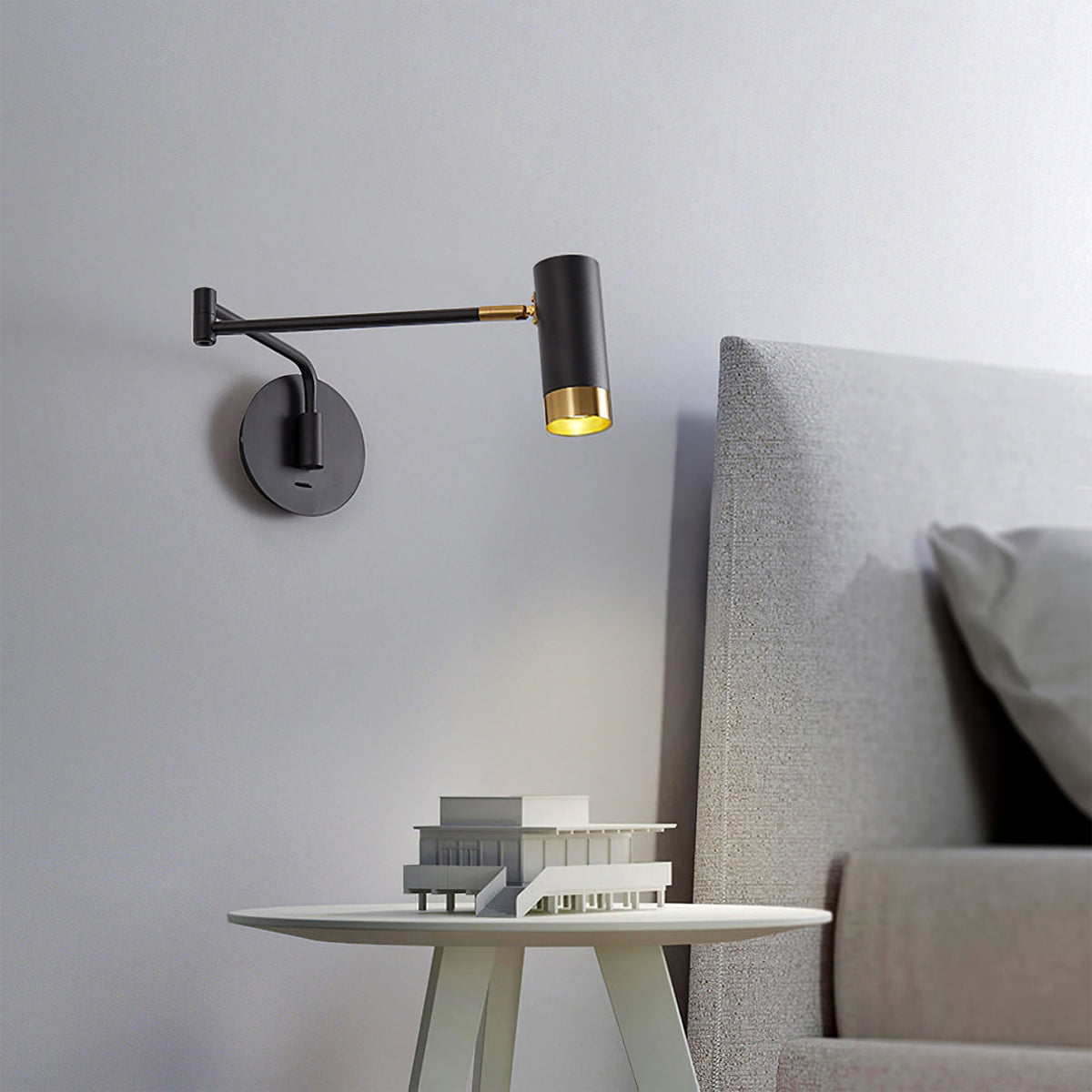 Metal Folding Twin-Arm Wall Lamp