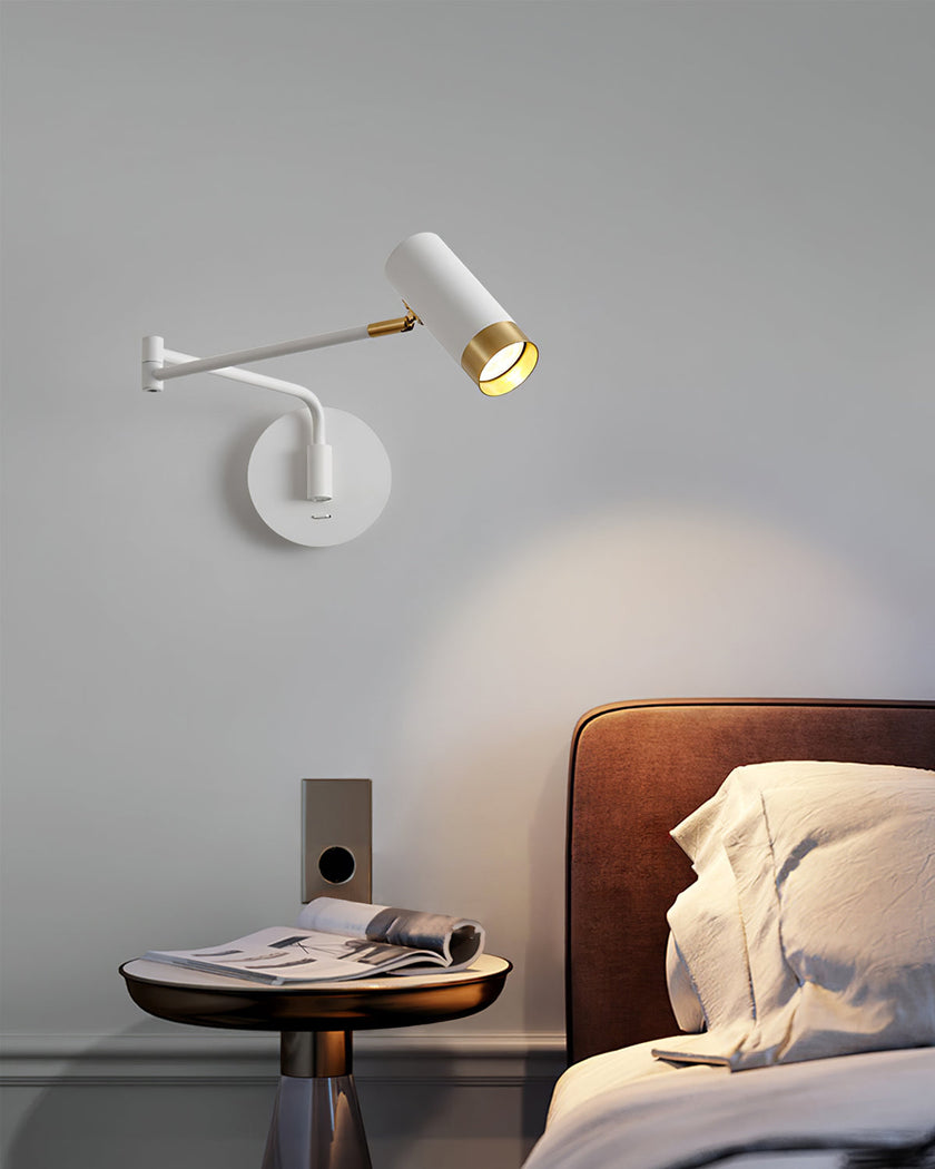 Metal Folding Twin-Arm Wall Lamp