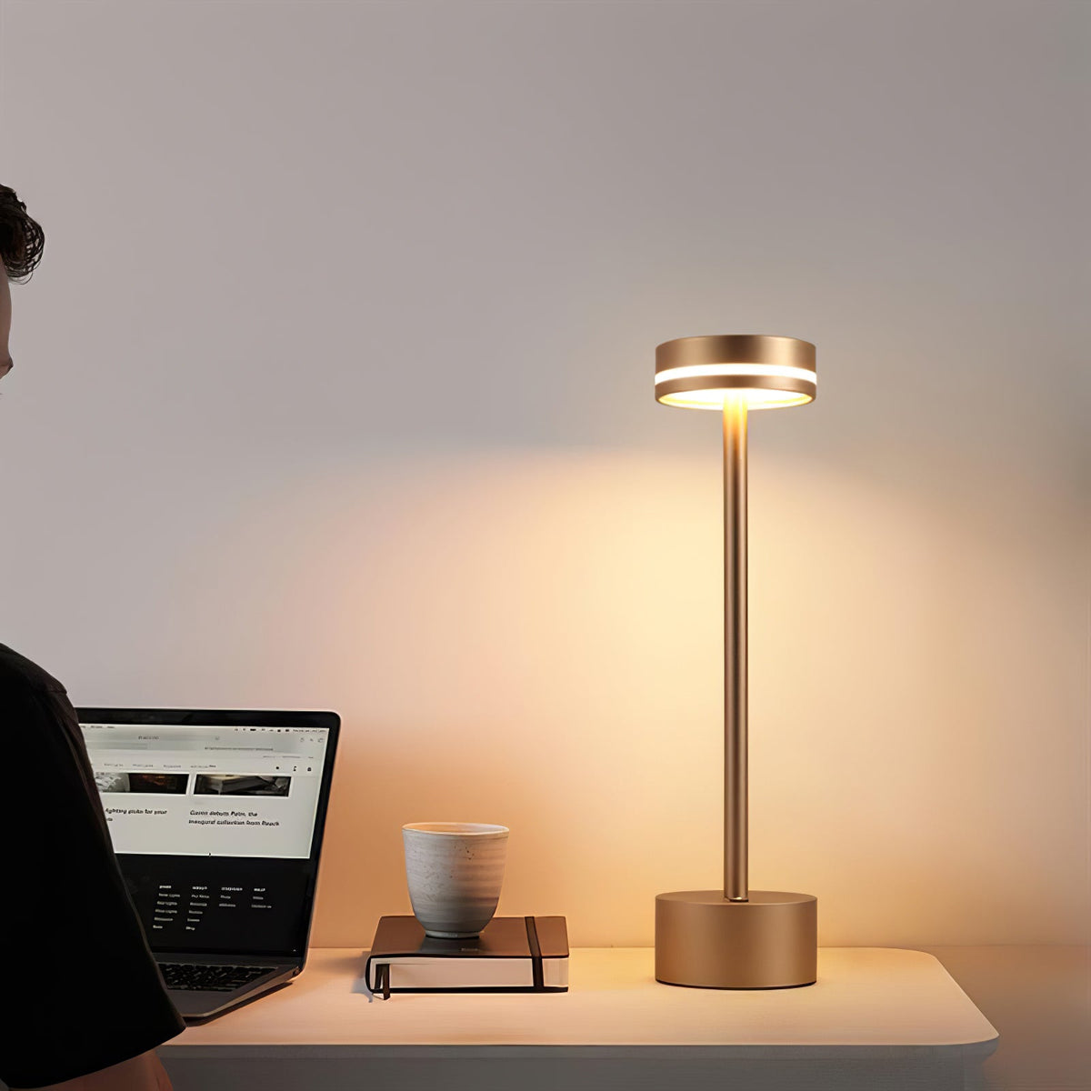 Aluminum Slim Cordless Table Lamp