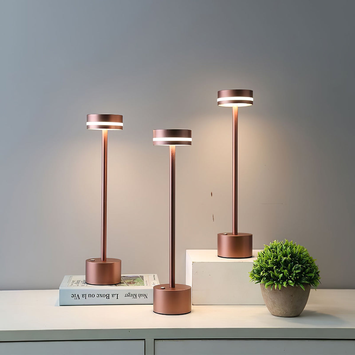Aluminum Slim Cordless Table Lamp