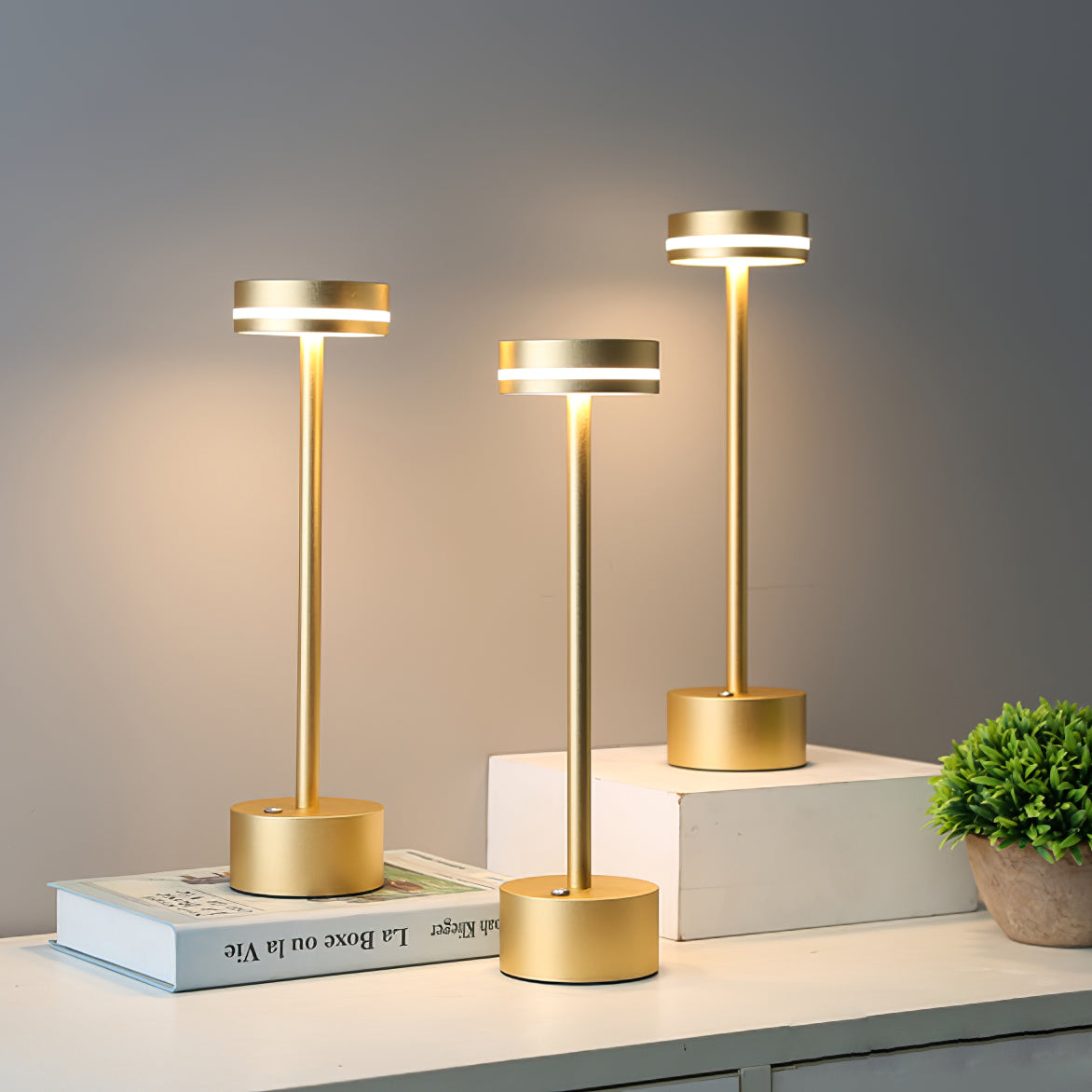 Aluminum Slim Cordless Table Lamp