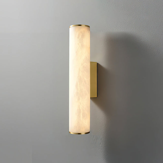 Calvrane Alabaster Tube Wall Sconce