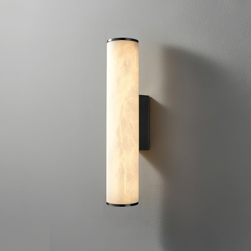 Calvrane Alabaster Tube Wall Sconce