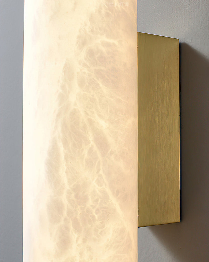 Calvrane Alabaster Tube Wall Sconce