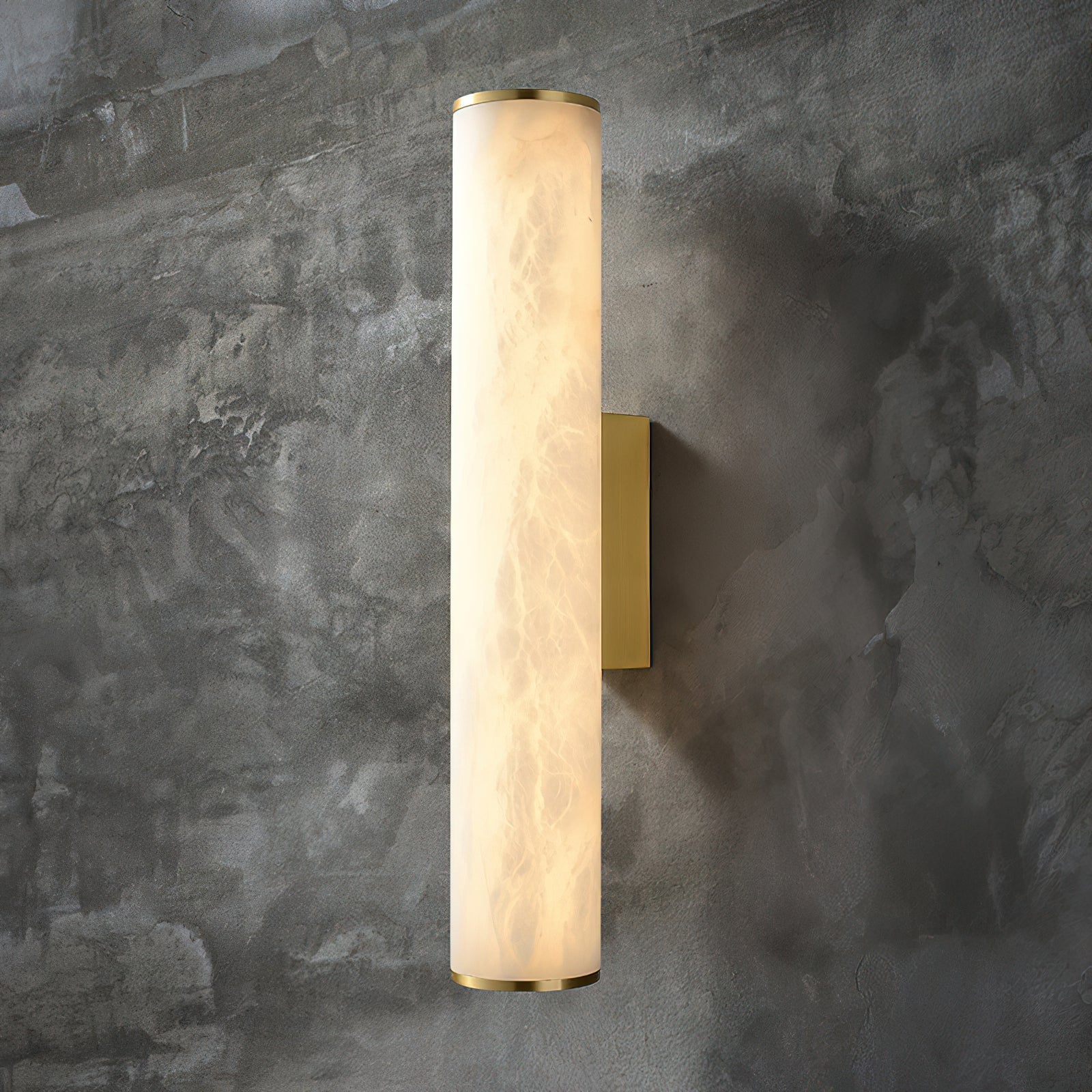 Calvrane Alabaster Tube Wall Sconce