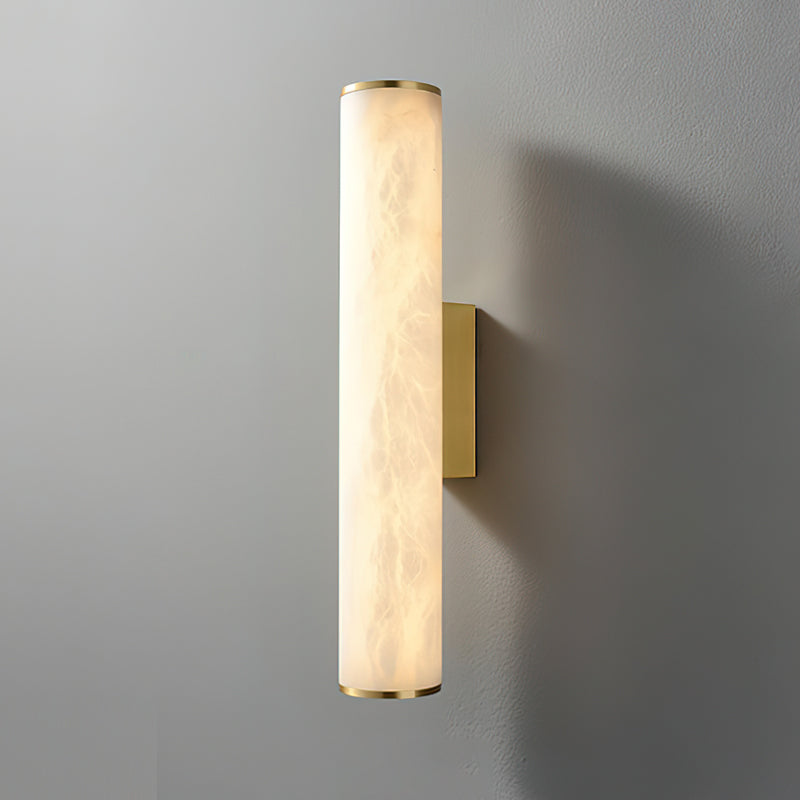 Calvrane Alabaster Tube Wall Sconce
