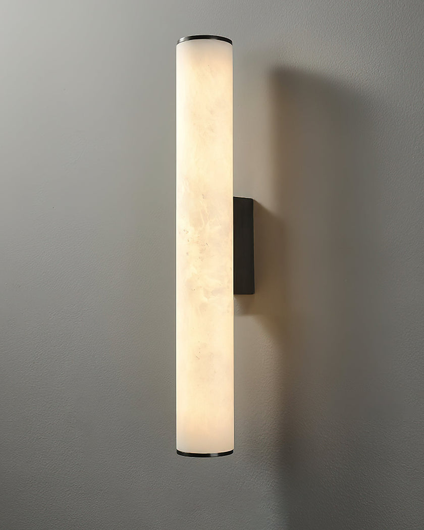 Calvrane Alabaster Tube Wall Sconce