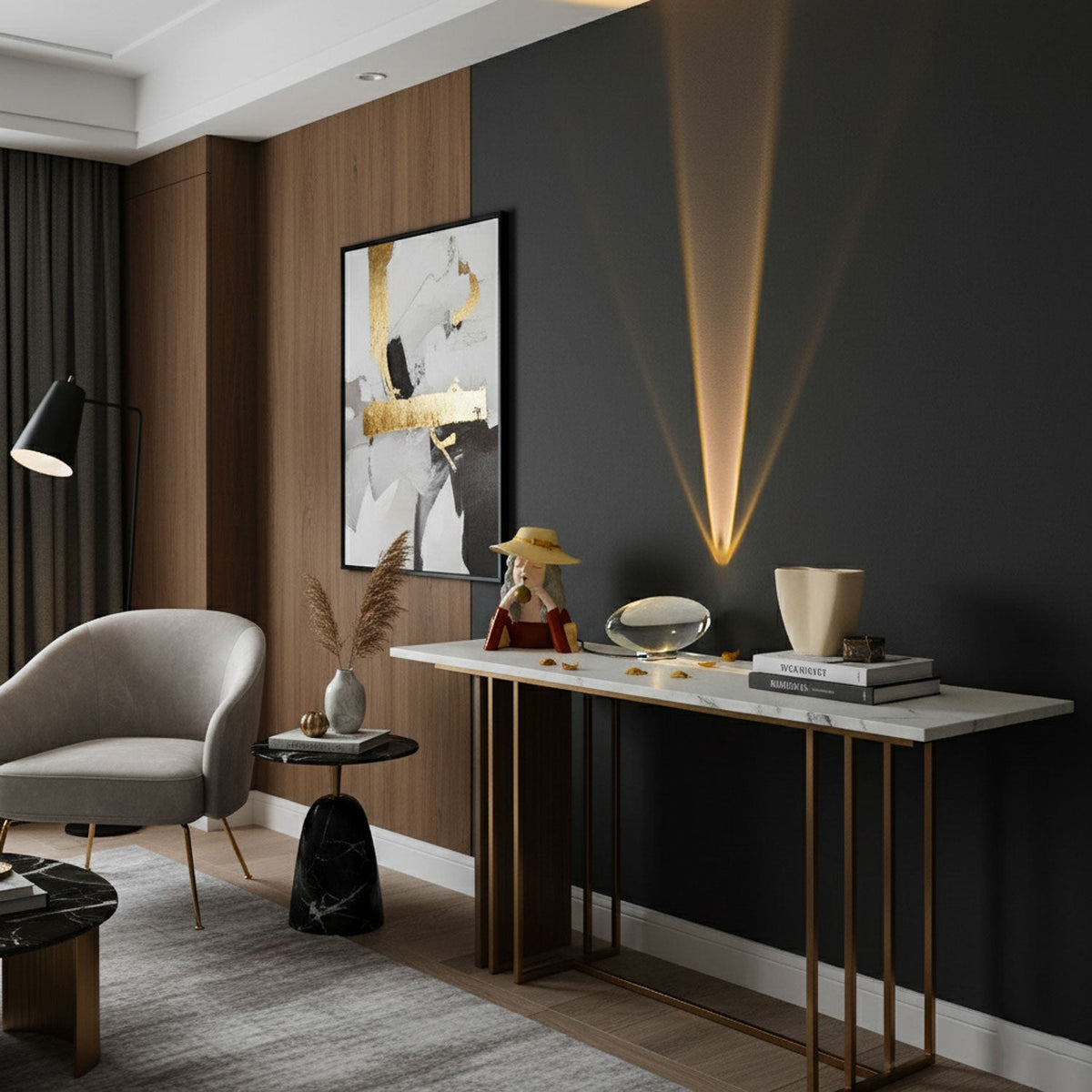 Crystal Pebble Chrome Table Lamp