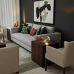Crystal Pebble Chrome Table Lamp