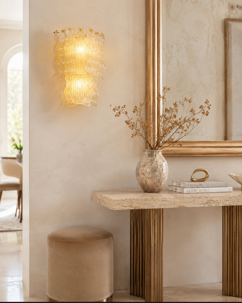 Calvrane Glass Tiered Wall Sconce