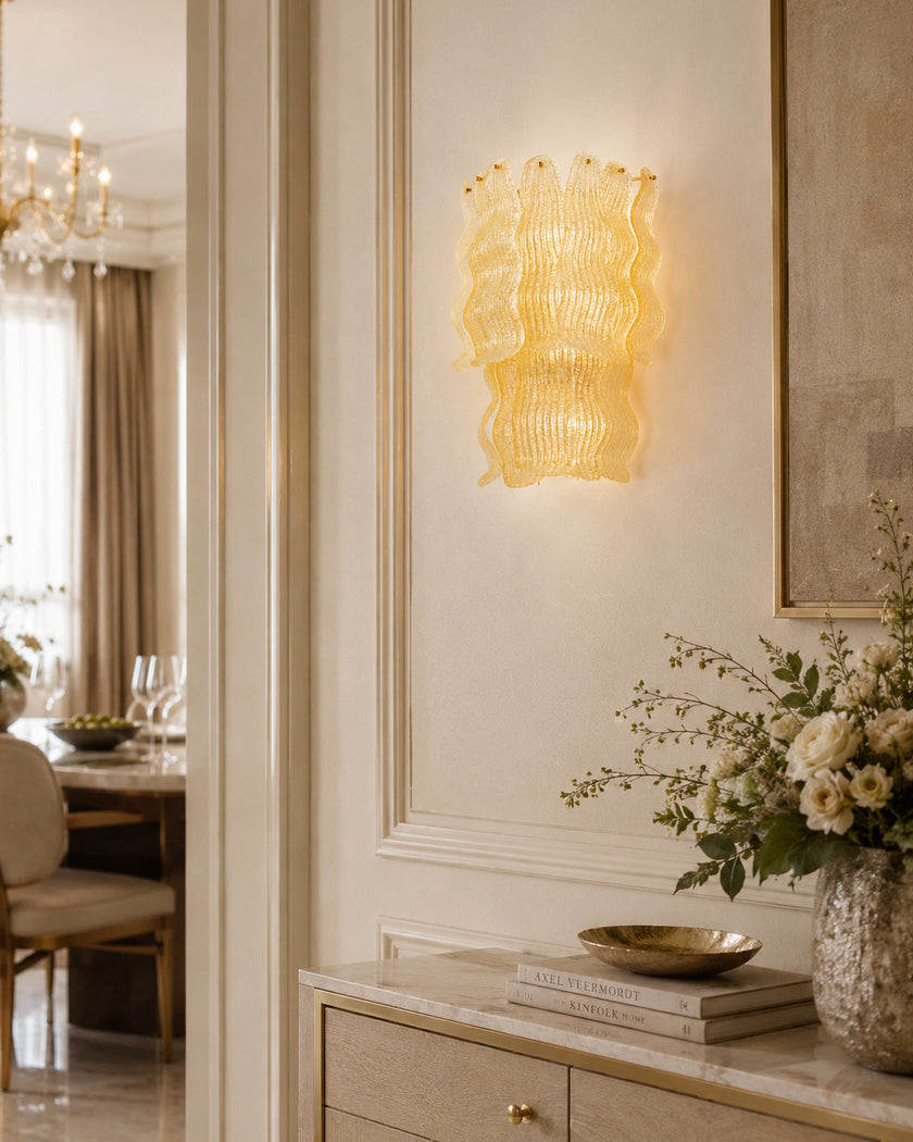 Calvrane Glass Tiered Wall Sconce