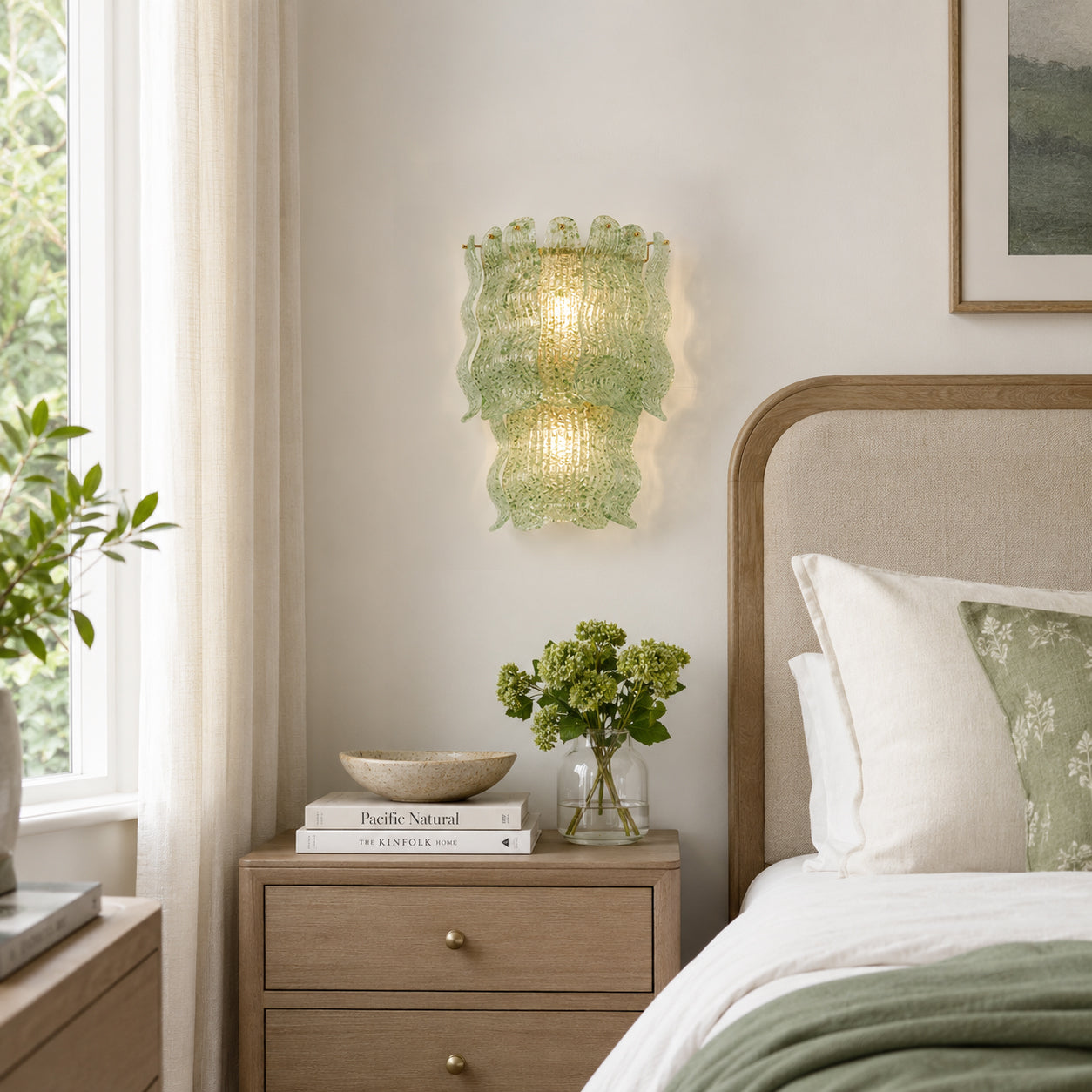 Calvrane Glass Tiered Wall Sconce