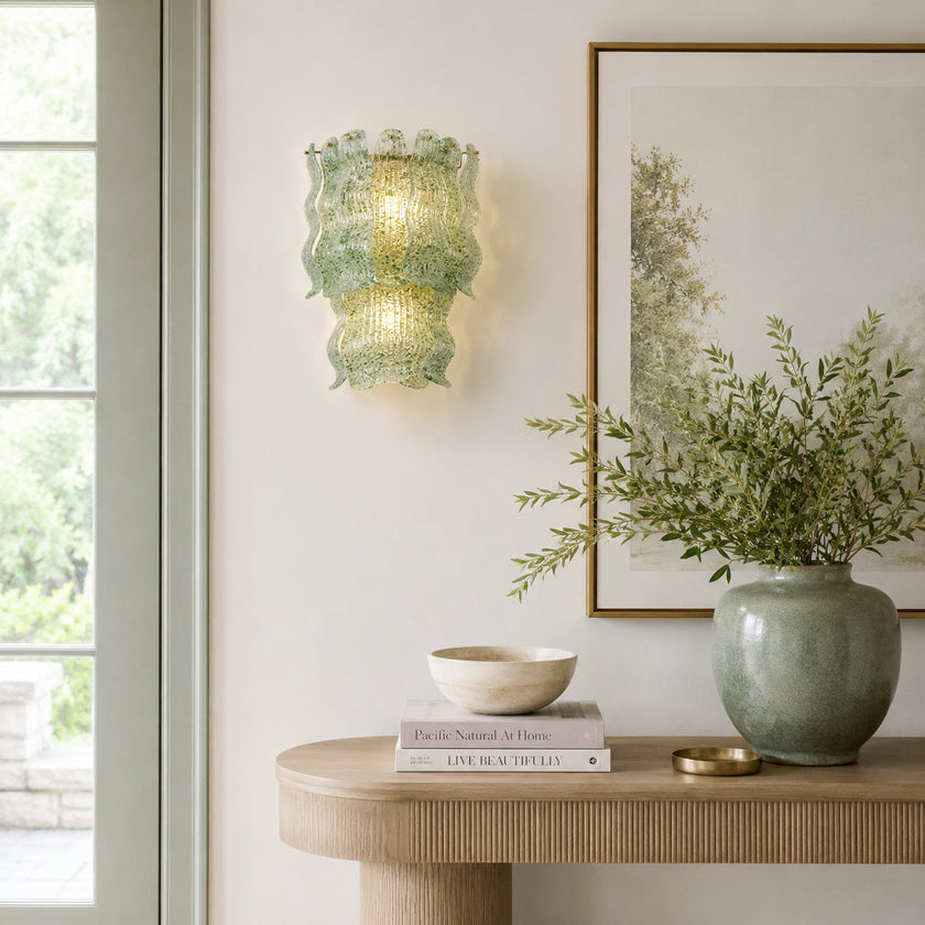 Calvrane Glass Tiered Wall Sconce