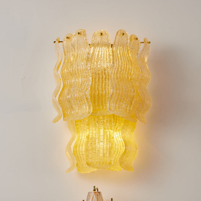 Calvrane Glass Tiered Wall Sconce