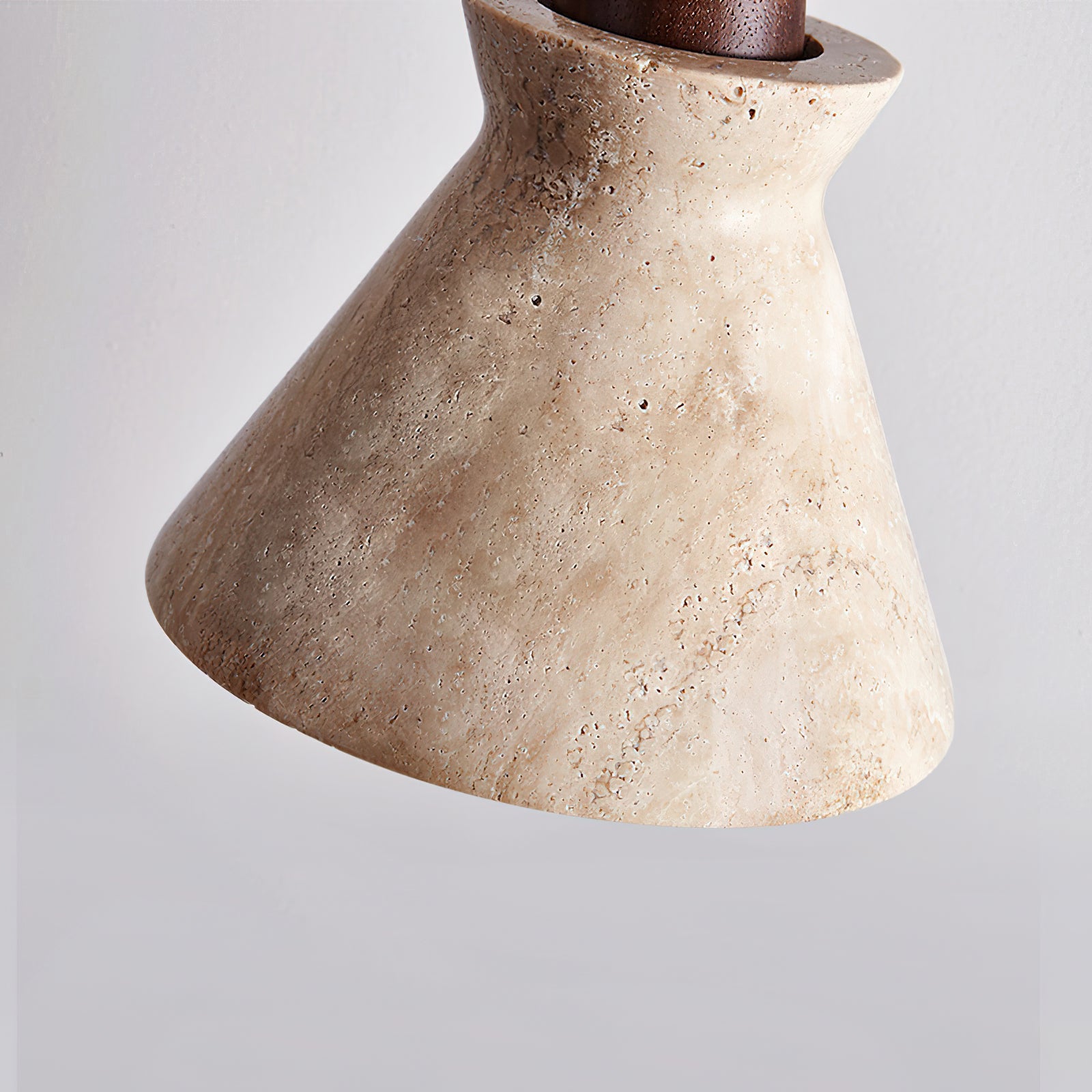 Calvrane Travertine Hourglass Pendant Light