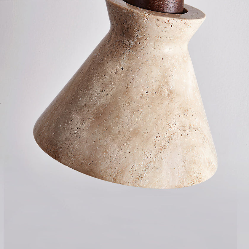 Calvrane Travertine Hourglass Pendant Light