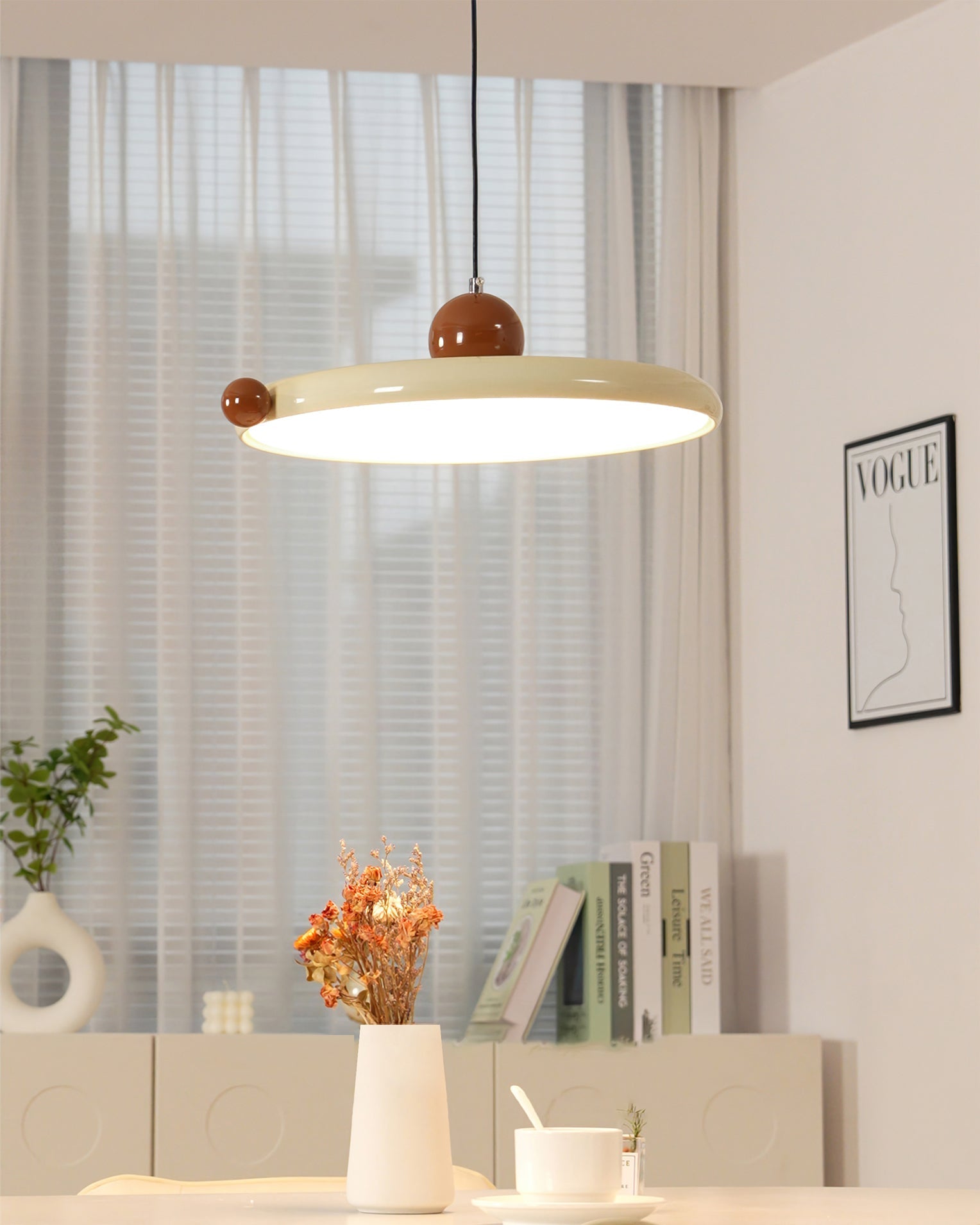 Calvrane Acrylic Round Disc Pendant Light