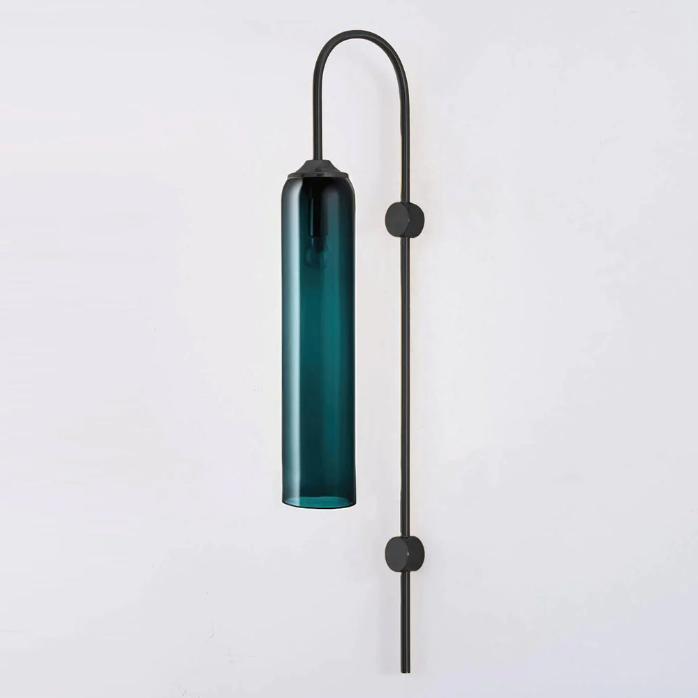 Art Deco Mouth-Blown Glass Wall Sconce