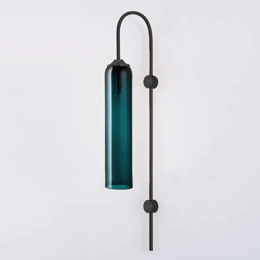 Art Deco Mouth-Blown Glass Wall Sconce